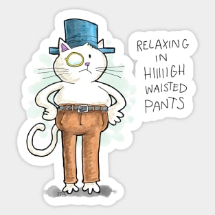 Dapper Cat - High Waisted Sticker